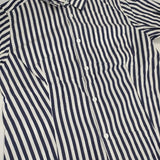 R&D.M.Co- 半袖 コットン ストライプ ブラウス シャツ ネイビー ホワイト レディース オールドマンズテーラー【中古】6-0613S∞