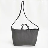 sonor ソナー ARAI_YOKO_CHU カタカナ別注 レザーショルダーバッグ 定価26400円 ショルダーバッグ チャコールグレー レディース【中古】5-1128G♪