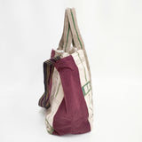 dosa LUNA BAG ルナバッグ 定価49500円 コットンリネン 2way トートバッグ ショルダーバッグ ベージュ ボルドー レディース ドーサ【中古】5-1206G◎