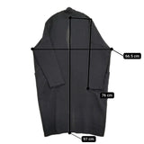 evam eva linen cotton robe リネンコットンローブ M 定価34100円 E253T040 カーディガン 25AW ブラック レディース エヴァムエヴァ【中古】5-1128M♪