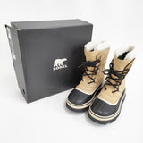 SOREL 未使用品 CARIBOU WP Buff カリブーウォータープルーフ スノーブーツ 24cm 定価24200円 ベージュ ブラック レディース ソレル【中古】5-1128T♪
