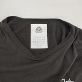 STOF 胸刺繍 切り替え オーバーサイズ 半袖Ｔシャツ カットソー チャコールグレー レディース ストフ【中古】6-0613S∞