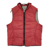 45R/45rpm セーラーダウンベスト サイズ3 フード付き ダウンベスト レッド レディース フォーティーファイブアールピーエム【中古】5-1219T♪