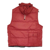 45R/45rpm セーラーダウンベスト サイズ3 フード付き ダウンベスト レッド レディース フォーティーファイブアールピーエム【中古】5-1219T♪