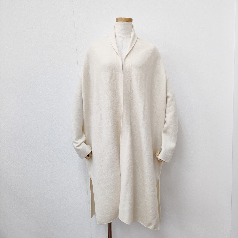 45R 圧縮ウール 配色ニットカーディガン ベージュ 日本製 45R商品検索カーディガン｜45R