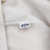 45R/45rpm フロート縮絨のロングカシュクール 羽織り カーディガン 定価53900円 サイズ0 カーディガン オフホワイト レディース フォーティーファイブアールピーエム【中古】5-1211T◎