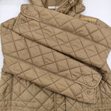 45R/45rpm ナイロンキルトロングパーカー サイズ3 定価33000円 コート ベージュ レディース フォーティーファイブアールピーエム【中古】5-1219T♪