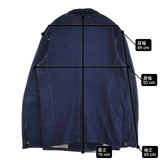 45R/45rpm インディゴ裏毛ジャケット 定価41800円 サイズ3 ジャケット ネイビー メンズ フォーティーファイブアールピーエム【中古】6-0326M∞