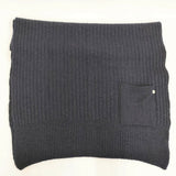 45R/45rpm 甘撚りウールリブストール ニット 定価30800円 大判 マフラー ストール ネイビー レディース フォーティーファイブアールピーエム【中古】5-1206T◎