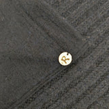 45R/45rpm 甘撚りウールリブストール ニット 定価30800円 大判 マフラー ストール ネイビー レディース フォーティーファイブアールピーエム【中古】5-1206T◎