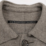 my beautiful landlet サイズ1 ウールカシミヤ ルーズシルエット ステンカラーコート グレー メンズ マイビューティフルランドレット【中古】5-1219T♪
