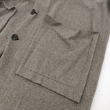 my beautiful landlet サイズ1 ウールカシミヤ ルーズシルエット ステンカラーコート グレー メンズ マイビューティフルランドレット【中古】5-1219T♪