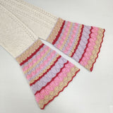 Mame Kurogouchi 襟裾レースマルチパターンニットドレス Multi Pattern Knitted Dress 定価60500円 ワンピース 22SS ベージュ レディース マメクロゴウチ【中古】6-0408M∞
