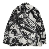 ISSEY MIYAKE MEN 山口歴 OUT OF BOUNDS ペイント ME71FJ106 長袖シャツ 17SS ブラック ホワイト メンズ イッセイミヤケ メン【中古】6-0326M∞