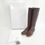 ebagos 22AW OTOME NO JUNJO レザー ロングブーツ サイズ4.5 ブーツ ブラウン レディース エバゴス【中古】5-1217T◎