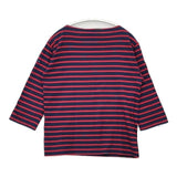 SAINT JAMES モーレ ボーダー 七分袖 T3 Ｔシャツ カットソー レッド ネイビー レディース セントジェームス【中古】6-0412M∞