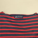 SAINT JAMES モーレ ボーダー 七分袖 T3 Ｔシャツ カットソー レッド ネイビー レディース セントジェームス【中古】6-0412M∞