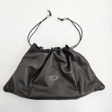 Relief Object レリーフオブジェクト A-POUCH レザーバッグ 定価17600円 2way 巾着バッグ ブラック レディース【中古】5-1128G♪