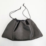 Relief Object レリーフオブジェクト A-POUCH レザーバッグ 定価17600円 2way 巾着バッグ ブラック レディース【中古】5-1128G♪