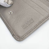 HIROFU プラティカ レザー二つ折りコンパクトウォレット 定価44000円 二つ折り財布 グレー レディース ヒロフ【中古】6-0212G∞