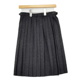 O'NEIL OF DUBLIN キルト ラップ プリーツ ウールポリエステル スカート チャコールグレー レディース オニールオブダブリン【中古】6-0105T∞