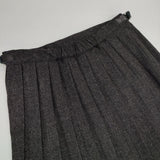 O'NEIL OF DUBLIN キルト ラップ プリーツ ウールポリエステル スカート チャコールグレー レディース オニールオブダブリン【中古】6-0105T∞