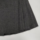 O'NEIL OF DUBLIN キルト ラップ プリーツ ウールポリエステル スカート チャコールグレー レディース オニールオブダブリン【中古】6-0105T∞