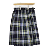 O'NEIL OF DUBLIN キルト ラップ プリーツ チェック スカート グリーン ネイビー レディース オニールオブダブリン【中古】6-0105T∞