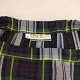 O'NEIL OF DUBLIN キルト ラップ プリーツ チェック スカート グリーン ネイビー レディース オニールオブダブリン【中古】6-0105T∞