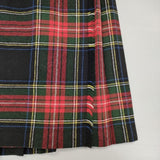 O'NEIL OF DUBLIN キルト ラップ プリーツ チェック スカート レッド グリーン レディース オニールオブダブリン【中古】6-0105T∞