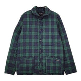 LAVENHAM キルティングジャケット 丸襟 チェック 中綿 ブラックウォッチ ジャケット グリーン レディース ラベンハム【中古】6-0105T∞