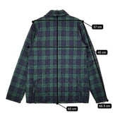 LAVENHAM キルティングジャケット 丸襟 チェック 中綿 ブラックウォッチ ジャケット グリーン レディース ラベンハム【中古】6-0105T∞
