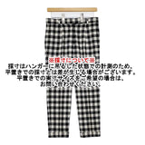 Demi-Luxe BEAMS ブロックチェック センタープレススラックス ウール パンツ ブラック ホワイト レディース デミルクス ビームス【中古】6-0105T∞