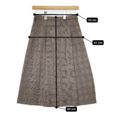 Se ninon 千鳥格子 プリーツ スカート ベージュ ブラウン レディース セニノン【中古】6-0105T∞