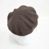 45R/45rpm AGFニットBERET 定価13200円 ウール 帽子 ベレー帽 ブラウン レディース フォーティーファイブアールピーエム【中古】5-1215T◎