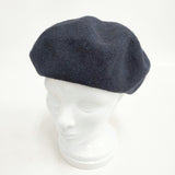 45R/45rpm AGFニットBERET 定価13200円 ウール 帽子 ベレー帽 ネイビー レディース フォーティーファイブアールピーエム【中古】5-1215T◎