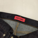 RED CARD Anniversary スリムテーパード 定価20900円 26403 ジーンズ デニムパンツ ネイビー レディース レッドカード【中古】6-0307G∞