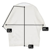 homspun ドルマンスリーブ 222-6317 40/2天竺 ハイネック半袖 PO コットン 半袖Ｔシャツ カットソー ホワイト レディース ホームスパン【中古】6-0613S∞