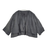 BEAUTY&YOUTH UNITED ARROWS フロントリボン ティアード シャツ 定価14960円 ブラウス シャツ 25SS チャコールグレー レディース ビューティアンドユース【中古】6-0408M∞