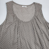 Rag sista ドット ノースリーブ ワンピース グレージュ ホワイト レディース ラグシスタ【中古】6-0613S∞
