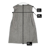 Dgy コットンリネン 製品洗い ノースリーブ ワンピース チャコールグレー レディース ディージーワイ【中古】6-0613S∞