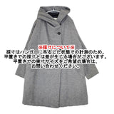 blue willow 中綿 フード付き コットンリネン コート ネイビー・ホワイトのミックス レディース ブルーウィロウ【中古】5-1219A△