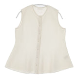 BALLSEY パールメッシュコンビ ペプラムプルオーバー 定価23100円 ベスト 25SS アイボリー レディース ボールジー【中古】6-0408M∞