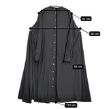 mizuiro-ind T/R stand collar flare OP フレアシャツワンピース ワンピース ブラック レディース ミズイロインド【中古】5-1128M♪