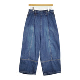 Brocante WOODY HOUSE別注 ロングトヌーパンツ 33-385D 定価22000円 ワイド イージー デニムパンツ ブルー レディース ブロカント【中古】5-1128G♪