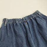 Brocante WOODY HOUSE別注 ロングトヌーパンツ 33-385D 定価22000円 ワイド イージー デニムパンツ ブルー レディース ブロカント【中古】5-1128G♪