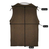 45R/45rpm USモーのリブベスト ニットベスト 定価44000円 サイズ2 2025 カーキ レディース フォーティーファイブアールピーエム【中古】5-1128T♪