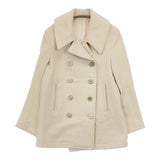 ARTS&SCIENCE ショートPコート ウール ダブルボタン 023-0138-305 コート アイボリー レディース アーツ&サイエンス【中古】5-1219A△