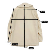 ARTS&SCIENCE ショートPコート ウール ダブルボタン 023-0138-305 コート アイボリー レディース アーツ&サイエンス【中古】5-1219A△