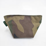 Herve Chapelier 927W カモフラージュ コーデュラ舟型ポーチ M 迷彩 ポーチ カーキ レディース エルベ・シャプリエ【中古】5-1217G◎